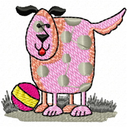 Dogs Embroidery Design 12